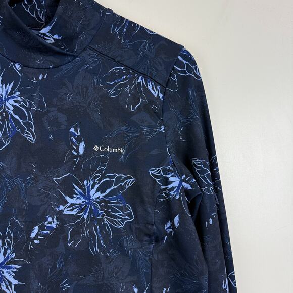 NWT Columbia Womens Ballona Pullover Sweater Floral Navy Blue - M - Picture 2 of 9
